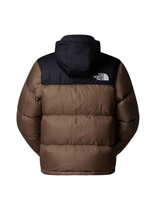 Giaccone da uomo in piuma d'oca, trapuntato , cappuccio ripiegabile, colore brown/black. THE NORTH FACE | NF0A3C8DDHL1